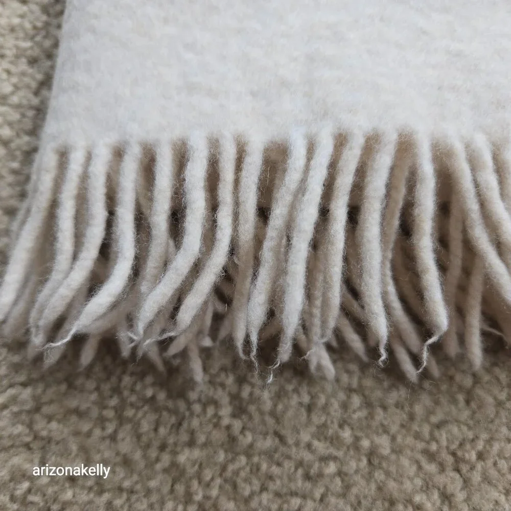Felted Cashmere Scarf THICK ivory - Picture 15 of 16